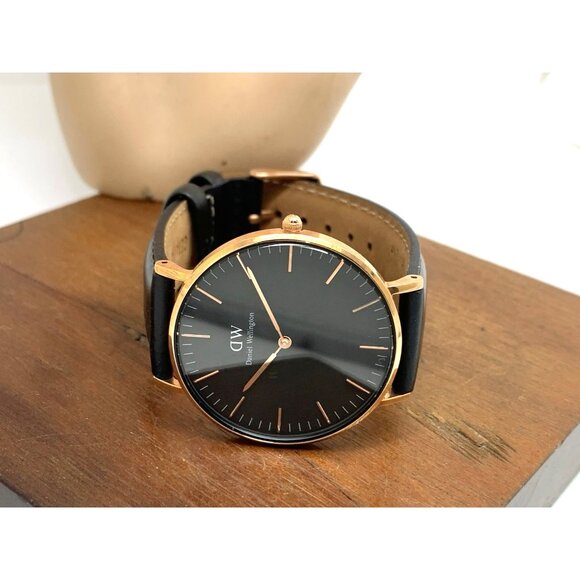 Daniel Wellington Women's Watch DW00100139 Rose Gold Black Leather Strap 36mm - Picture 7 of 13